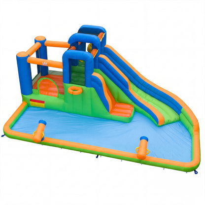 Kids Inflatable Water Slide Park with Splash Pool Inflatable Water Slides Multi-colored at Gallery Canada