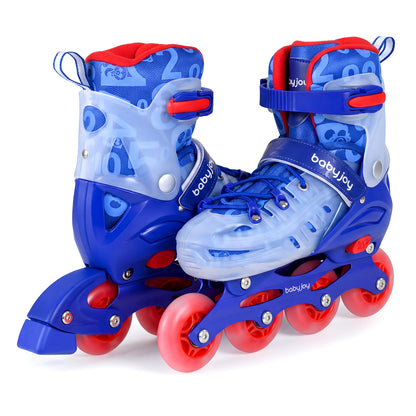 Kids Inline Skates With Light Up Wheels, Ages 9-14, Blue Toy Sports Blue at Gallery Canada