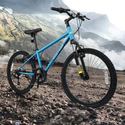 Kids Mountain Bike 20 24 Inch Child Bicycle for Boys Girls Aged 8+ Years Old Blue-24 Inch, Blue Kids Bike at Gallery Canada