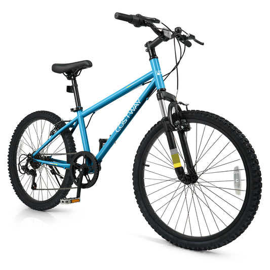 Kids Mountain Bike, 24 Inch, For Boys Girls Aged 8+, Blue Kids Bike Blue at Gallery Canada