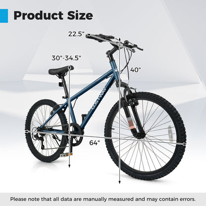 Kids Mountain Bike 20 24 Inch Child Bicycle for Boys Girls Aged 8+ Years Old Navy-24 Inch, Navy Kids Bike at Gallery Canada