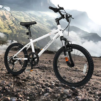 Kids Mountain Bike 20 24 Inch Child Bicycle for Boys Girls Aged 8+ Years Old White-20 Inch, White Kids Bike at Gallery Canada