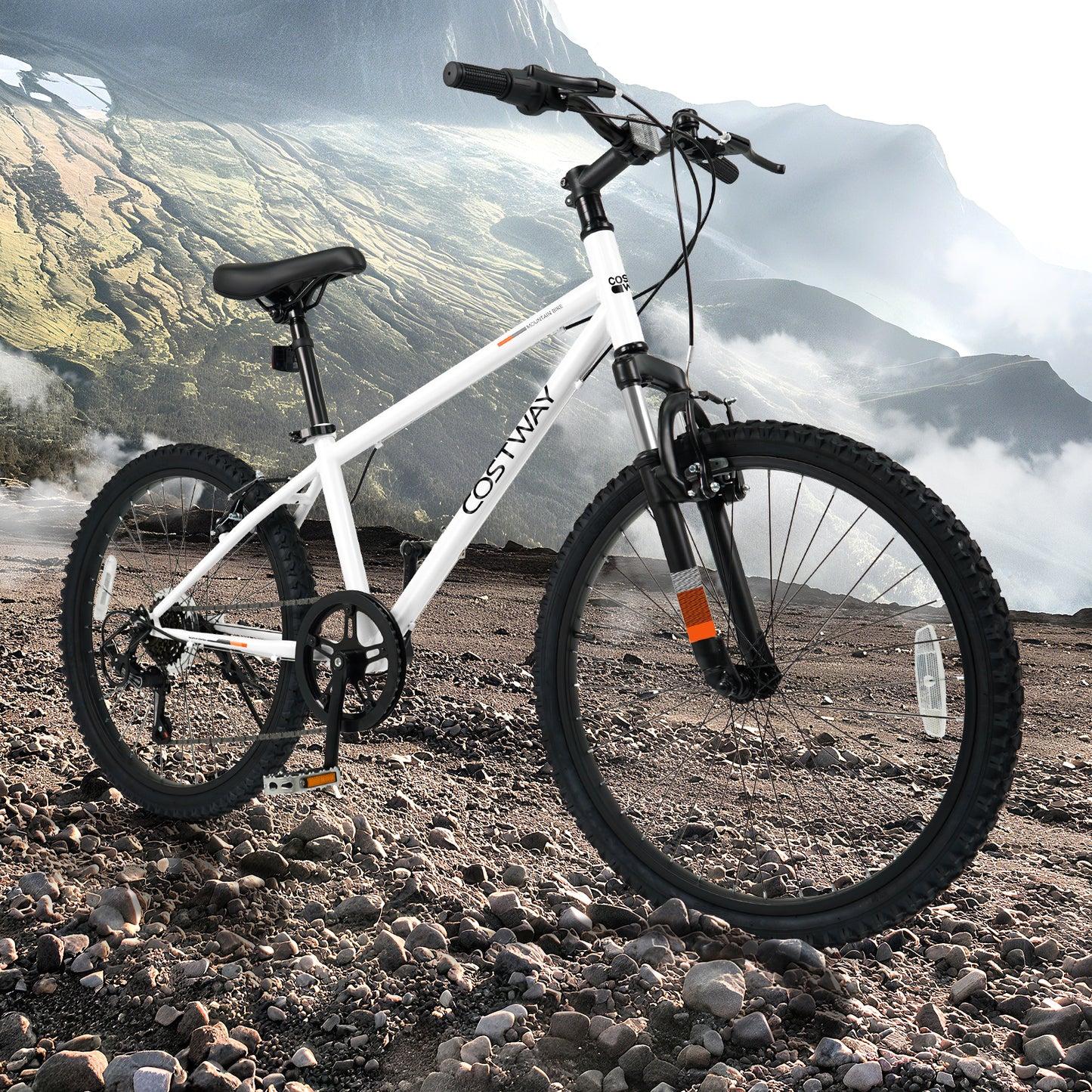 Kids Mountain Bike 20 24 Inch Child Bicycle for Boys Girls Aged 8+ Years Old White-24 Inch, White Kids Bike at Gallery Canada