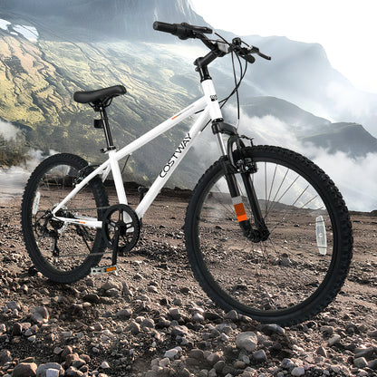 Kids Mountain Bike 20 24 Inch Child Bicycle for Boys Girls Aged 8+ Years Old White-24 Inch, White Kids Bike at Gallery Canada