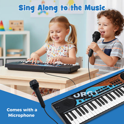 49 Keys Portable Electric Keyboard Piano, 8 Rhythms 8 Tones, Black Pianos & Keyboards at Gallery Canada