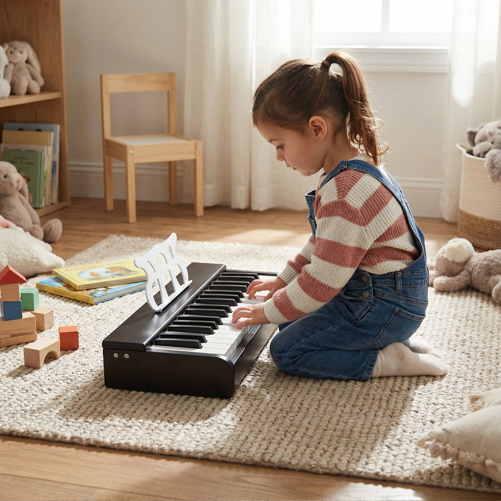 Kids Piano Keyboard 30 Keys Digital Piano with Music Stand, Black Pianos & Keyboards at Gallery Canada