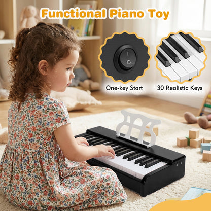 Kids Piano Keyboard 30 Keys Digital Piano with Music Stand, Black Pianos & Keyboards at Gallery Canada