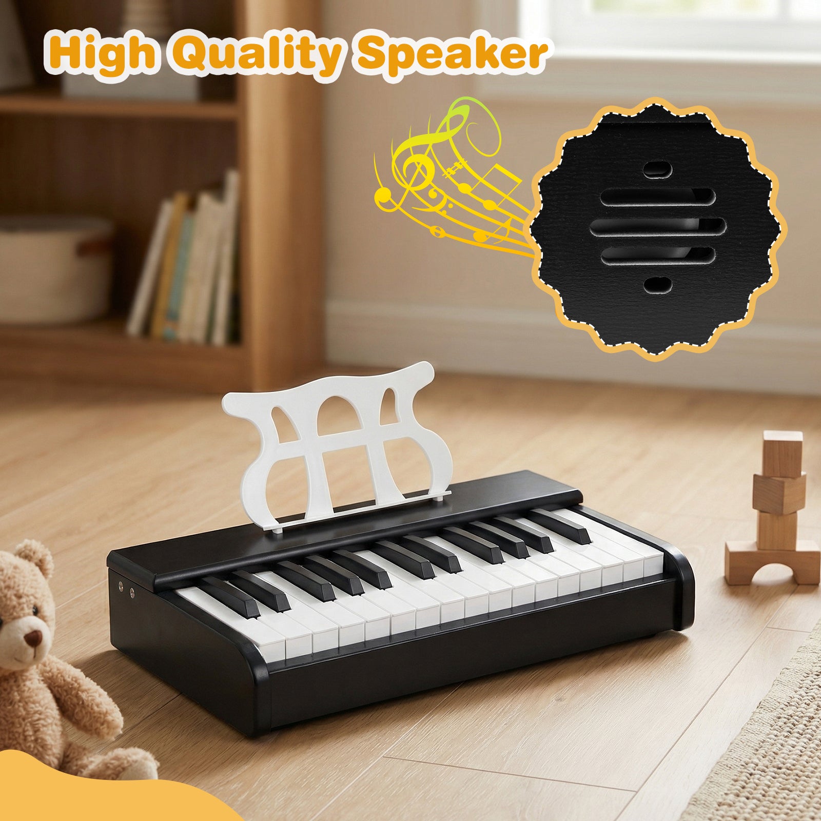 Kids Piano Keyboard 30 Keys Digital Piano with Music Stand, Black Pianos & Keyboards at Gallery Canada