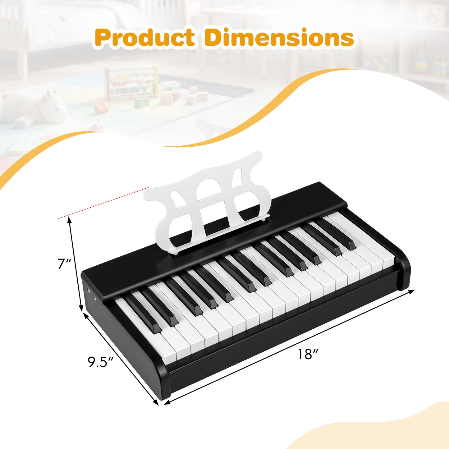 Kids Piano Keyboard 30 Keys Digital Piano with Music Stand, Black Pianos & Keyboards at Gallery Canada