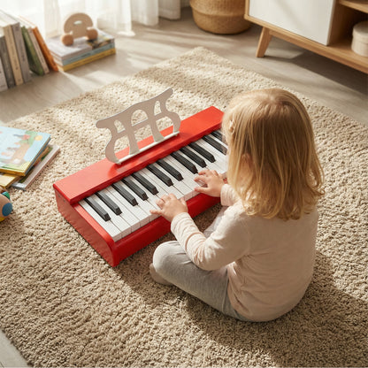 Kids Piano Keyboard 30 Keys Digital Piano with Music Stand for 3+ Years Old Beginners, Red Pianos & Keyboards at Gallery Canada