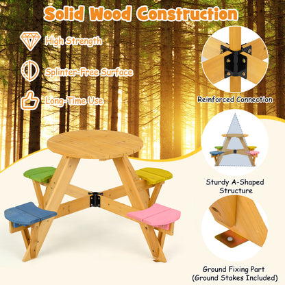 Kids Picnic Table With Stools, Foldable Adjustable Umbrella, Blue Kids Table & Chair Sets at Gallery Canada