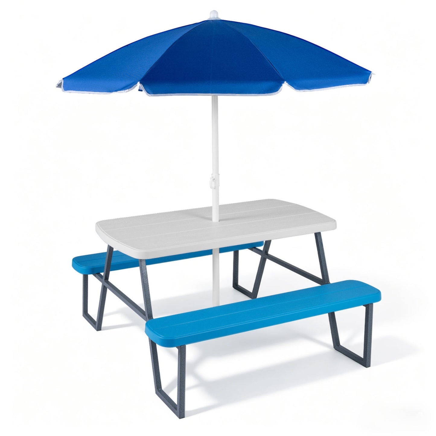 Kids Picnic Table with Benches, Blue Kids Table & Chair Sets at Gallery Canada