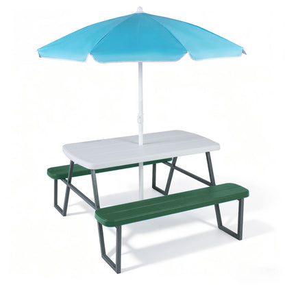 Kids Picnic Table with Benches, Green Kids Table & Chair Sets at Gallery Canada