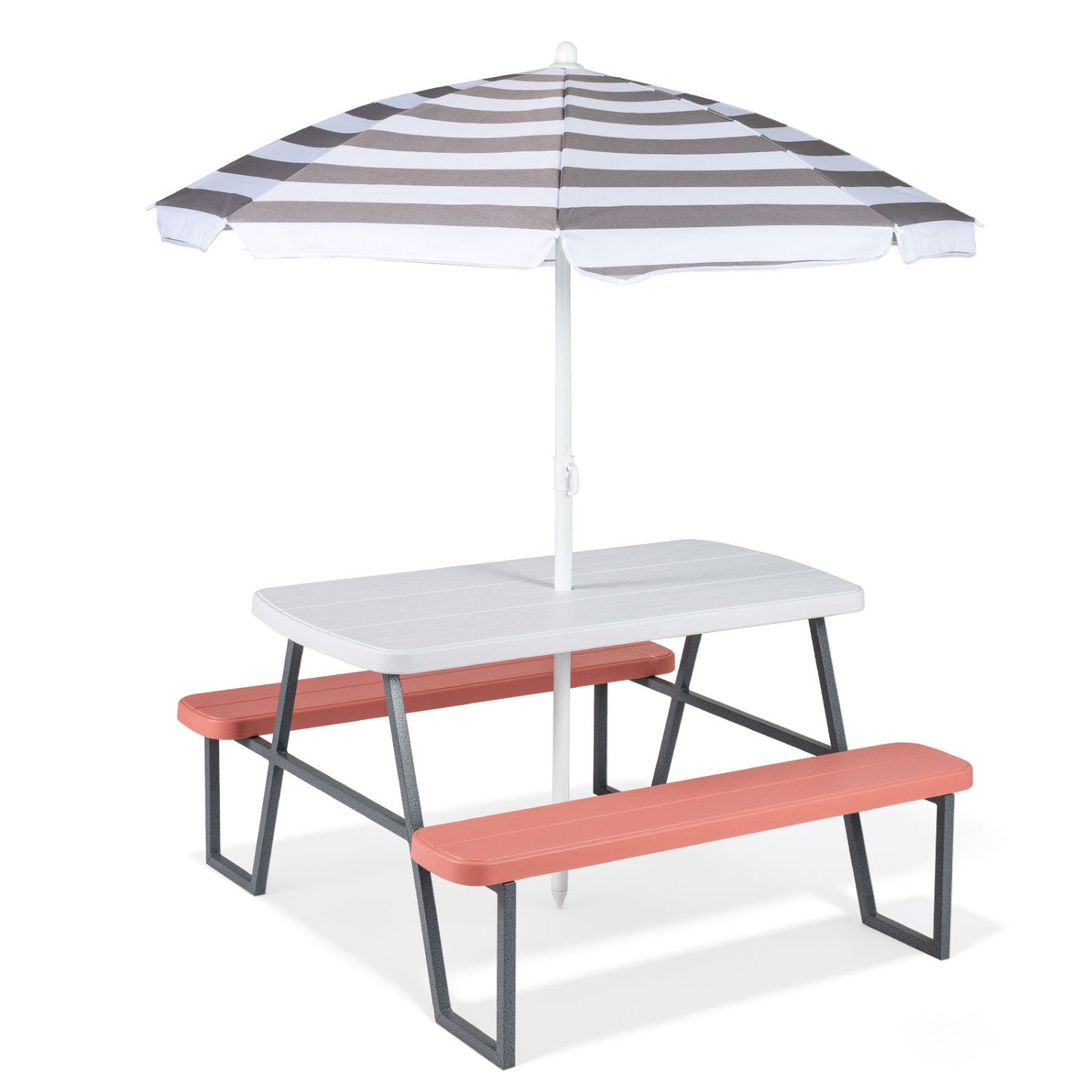 Kids Picnic Table with Benches, Seats 4, Pink Kids Table & Chair Sets at Gallery Canada