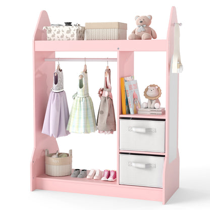 Kids Play Armoire Dresser with Cloth Hanger, Pink Kids Storage at Gallery Canada