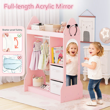 Kids Play Armoire Dresser with Cloth Hanger, Pink Kids Storage at Gallery Canada