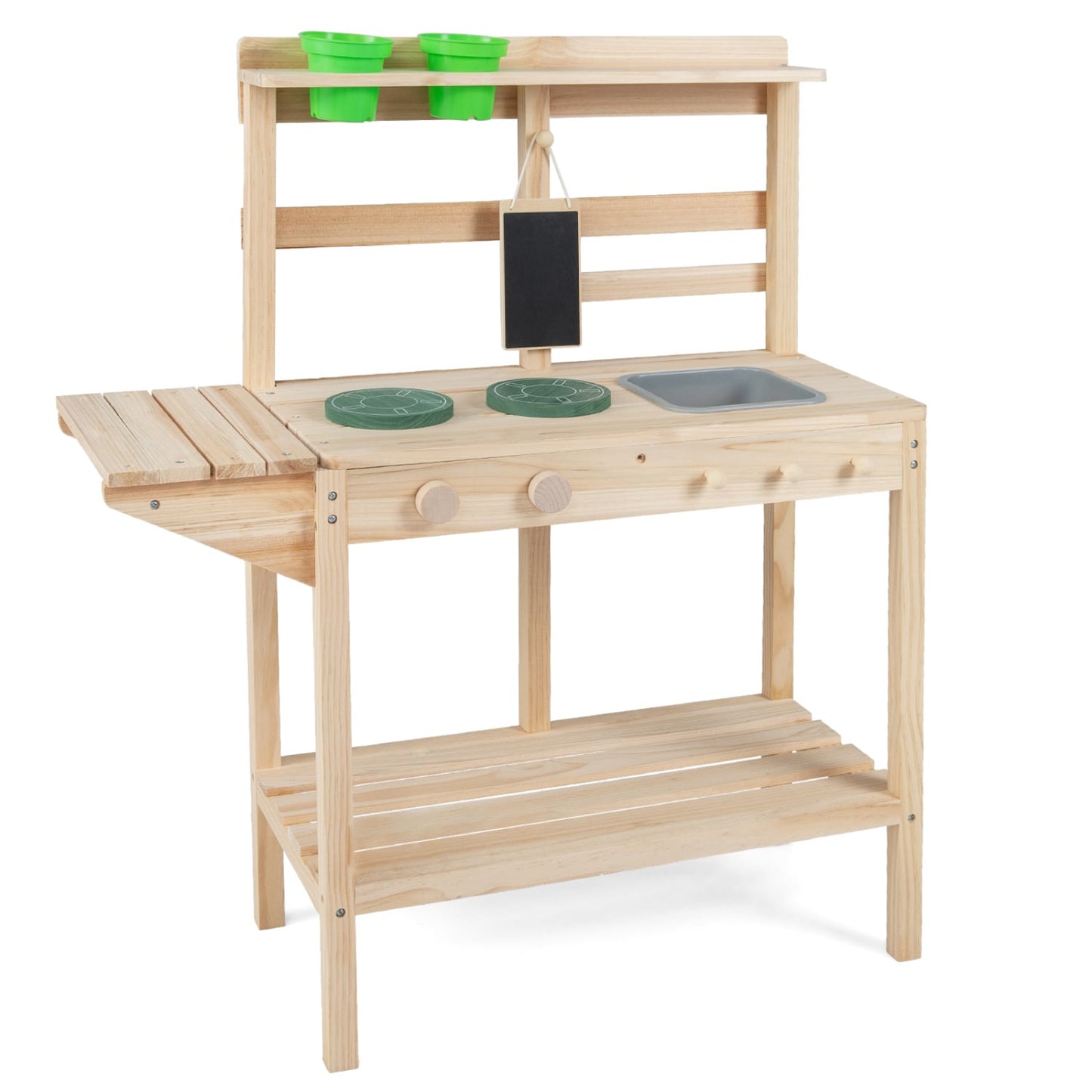 Wooden Kids Play Kitchen Set with Stoves, 3+, Natural Play Kitchen Sets at Gallery Canada