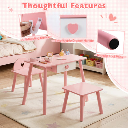 Kids Pretend Nail Salon Playset, Wooden Makeup, Pink