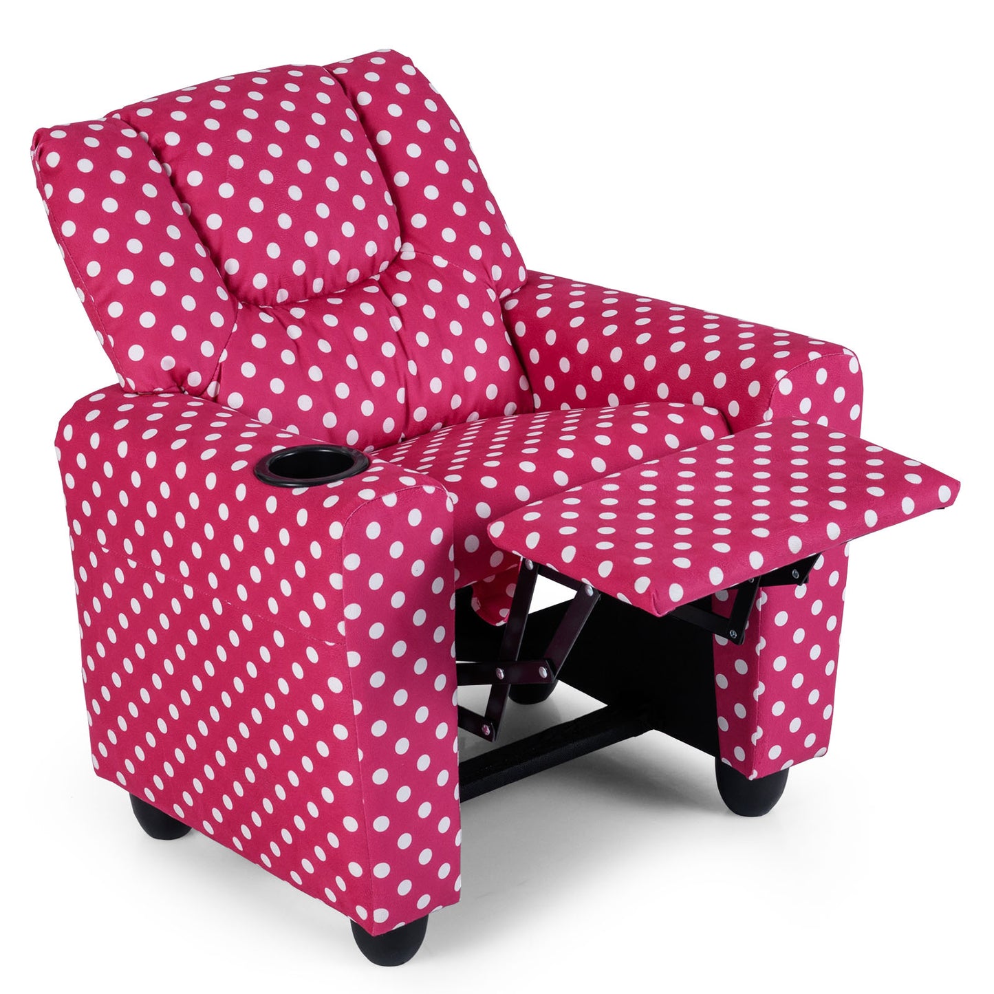 Kids Recliner Chair Push Back Toddler Reclining Armchair with Cup Holder, Red Kids Chairs & Seating at Gallery Canada