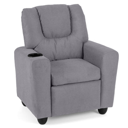 Kids Recliner Chair, Push Back, Toddler Armchair, Gray Kids Chairs & Seating Gray at Gallery Canada