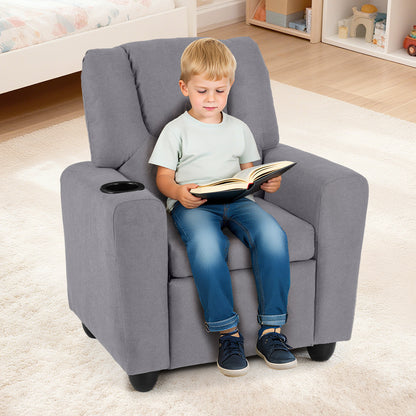 Kids Recliner Chair, Push Back, Toddler Armchair, Gray Kids Chairs & Seating at Gallery Canada
