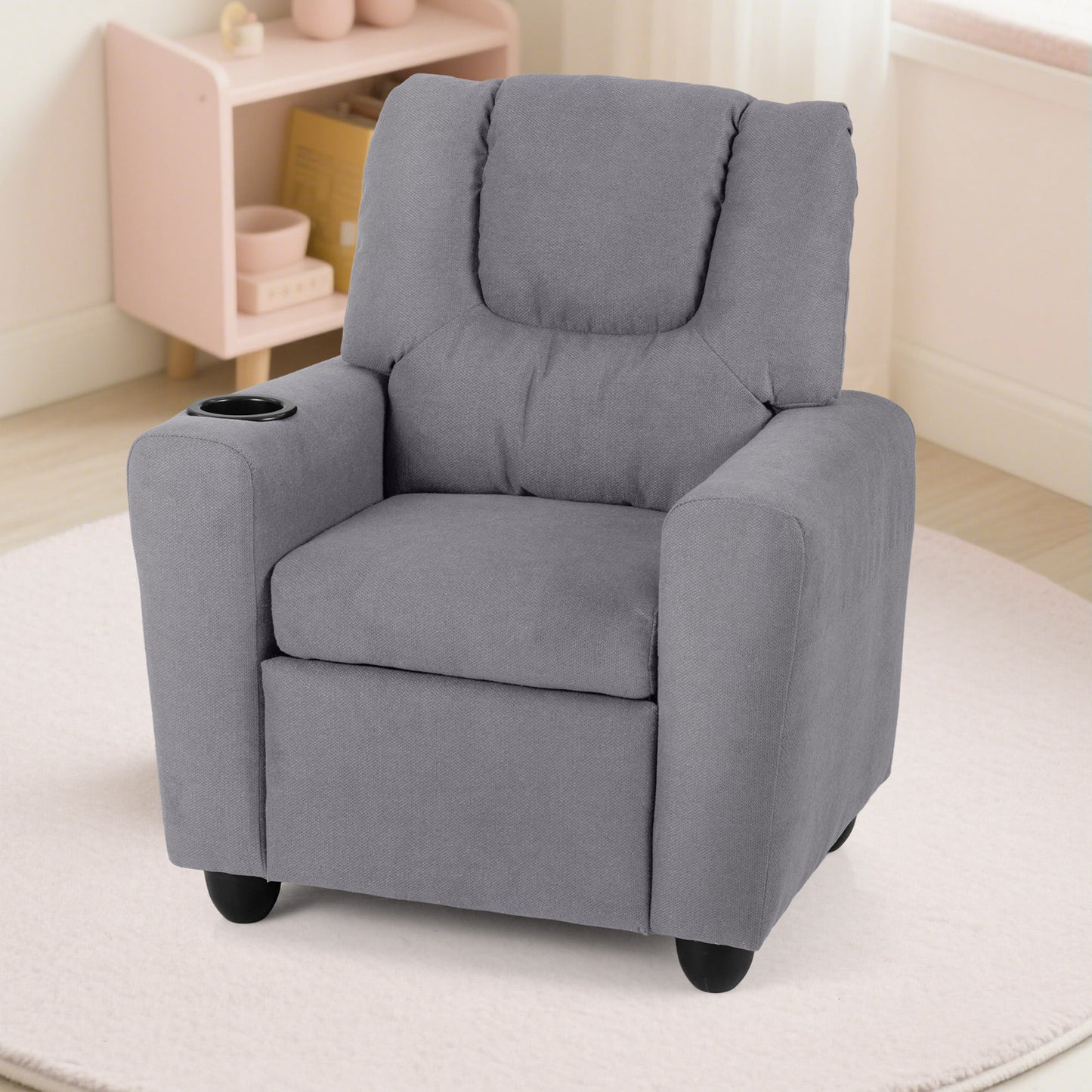 Kids Recliner Chair, Push Back, Toddler Armchair, Gray Kids Chairs & Seating at Gallery Canada