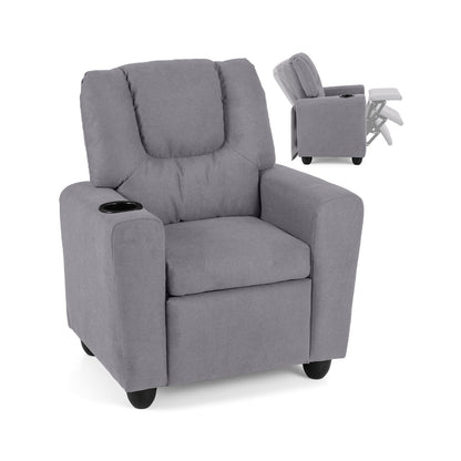 Kids Recliner Chair, Push Back, Toddler Armchair, Gray Kids Chairs & Seating at Gallery Canada