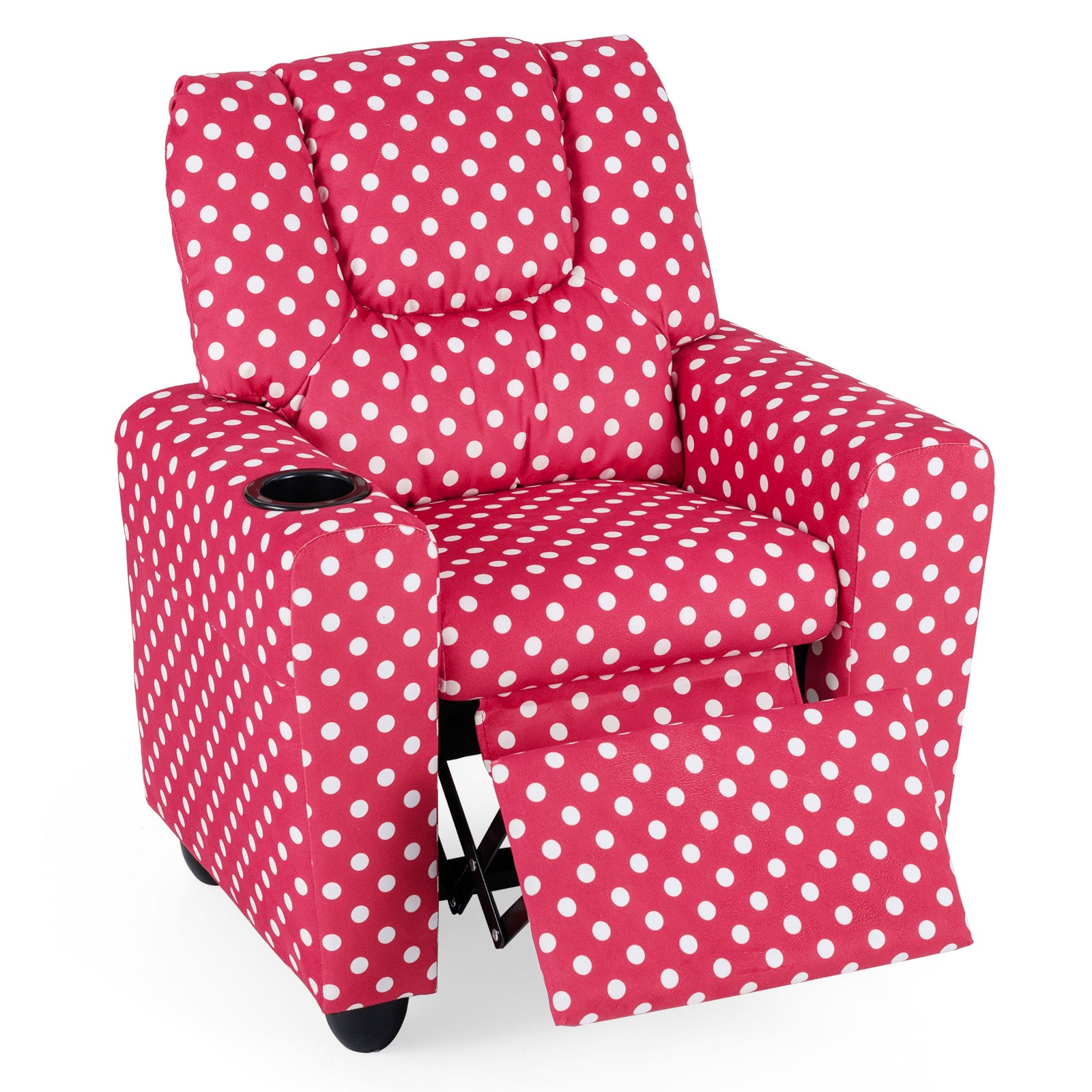 Kids Recliner Chair, Push Back Toddler Armchair With Cup Holder, Red Kids Chairs & Seating at Gallery Canada
