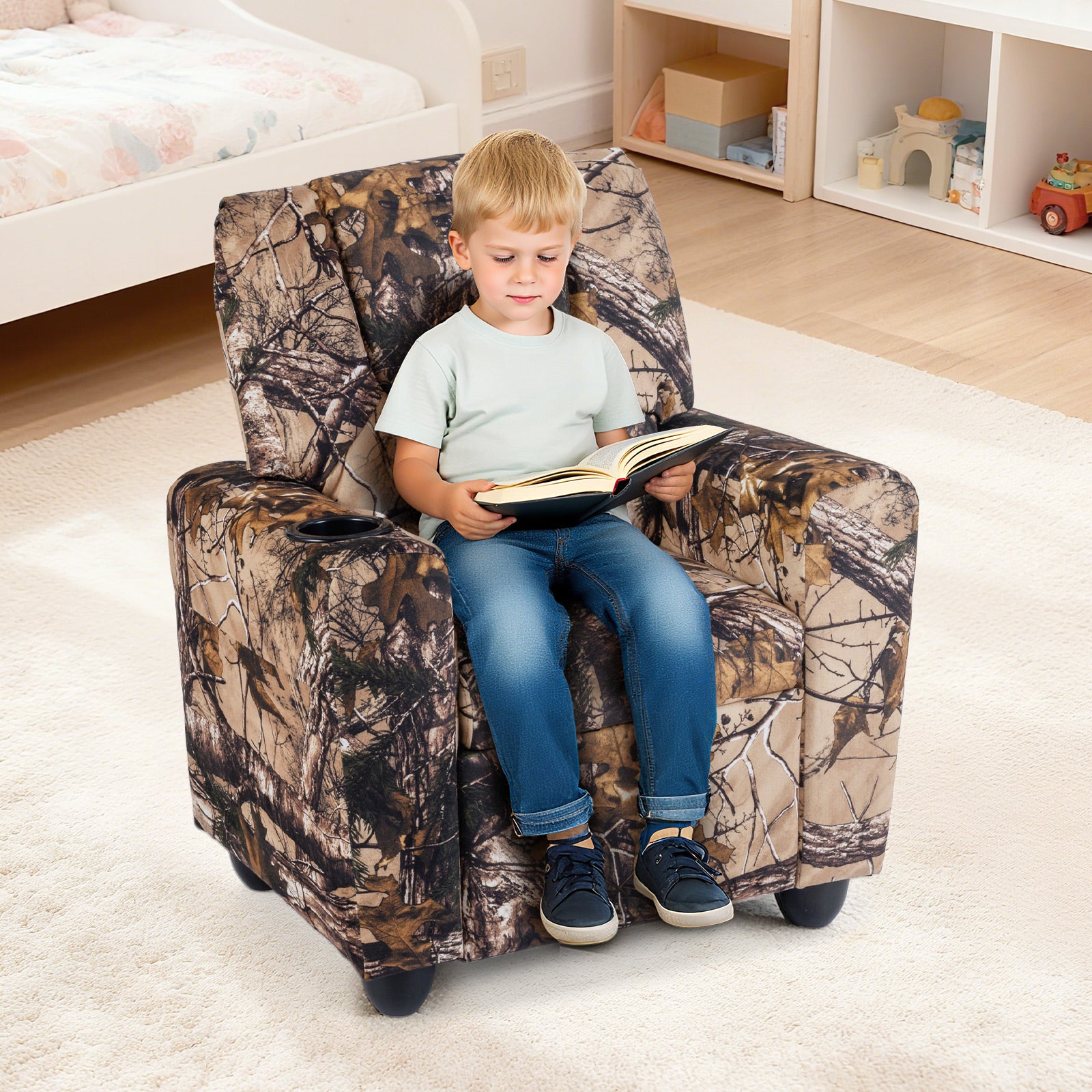 Kids Recliner Chair, With Cup Holder, Camouflage Kids Chairs & Seating at Gallery Canada