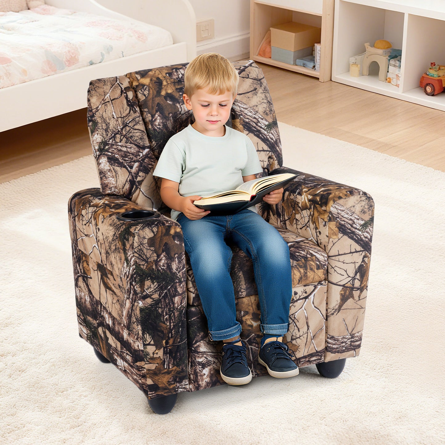Kids Recliner Chair, With Cup Holder, Camouflage Kids Chairs & Seating at Gallery Canada