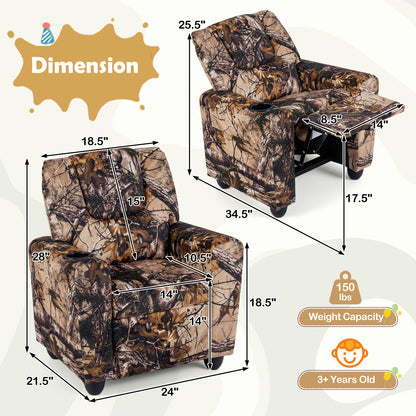 Kids Recliner Chair, With Cup Holder, Camouflage Kids Chairs & Seating at Gallery Canada
