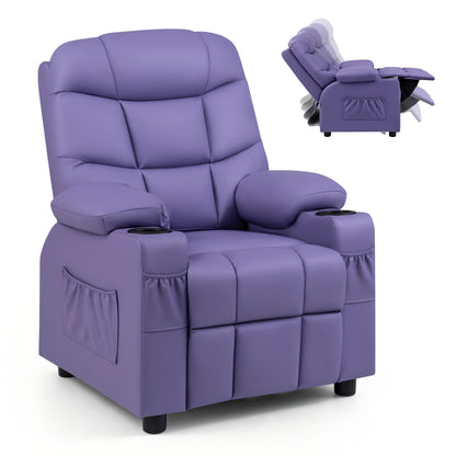 Kids Recliner Chair, Cup Holder, Footrest, Purple Kids Chairs & Seating Purple at Gallery Canada