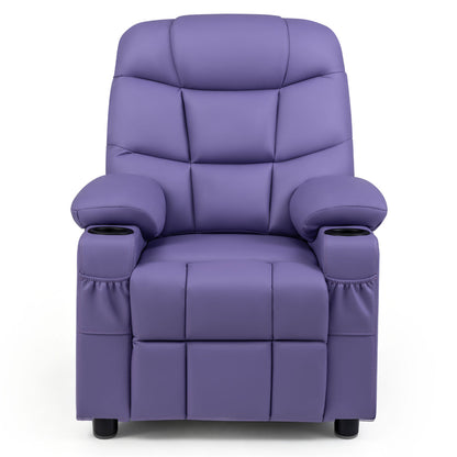 Kids Recliner Chair, Cup Holder, Footrest, Purple Kids Chairs & Seating at Gallery Canada