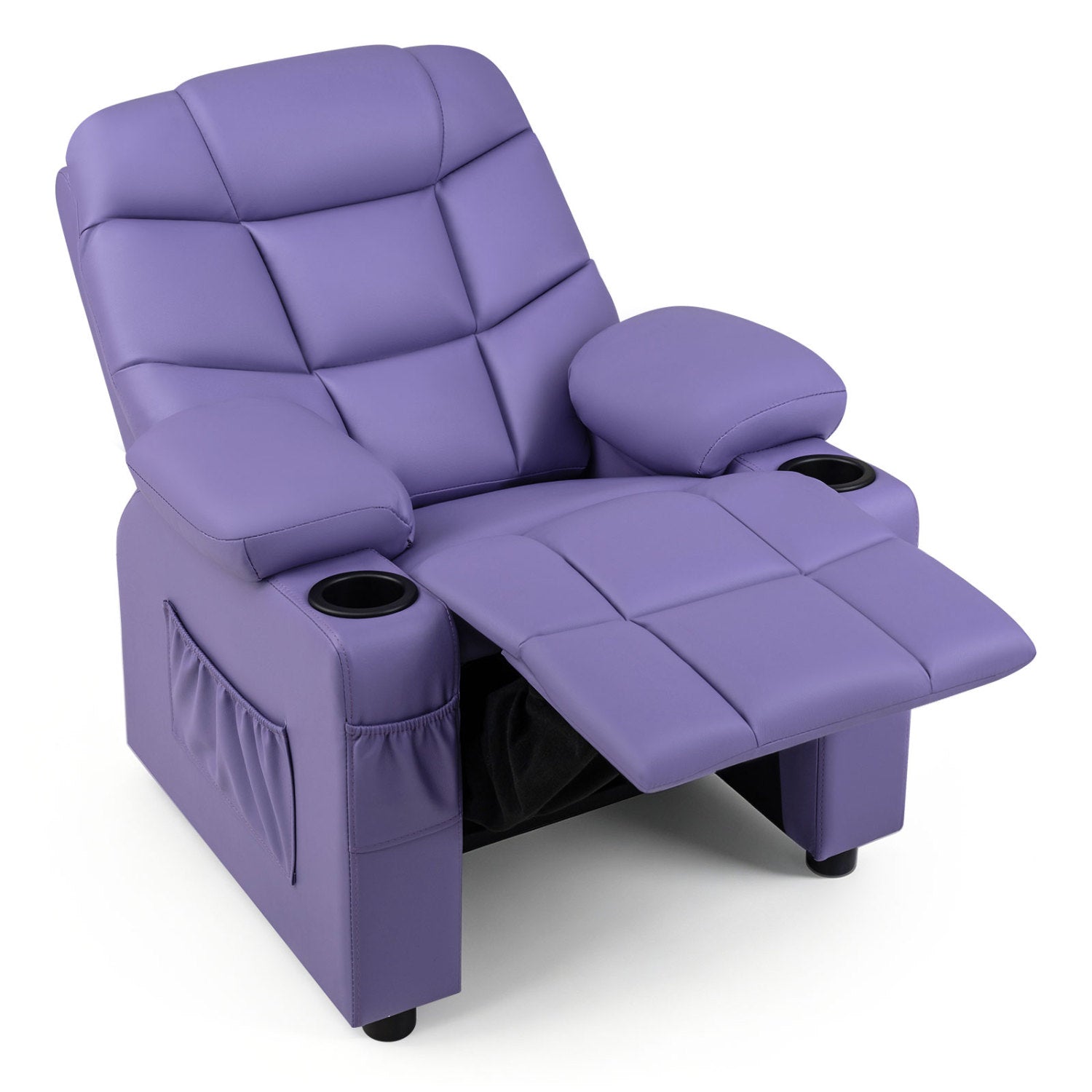 Kids Recliner Chair, Cup Holder, Footrest, Purple Kids Chairs & Seating at Gallery Canada