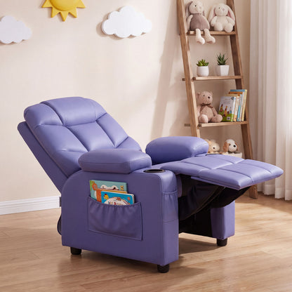 Kids Recliner Chair, Cup Holder, Footrest, Purple Kids Chairs & Seating at Gallery Canada