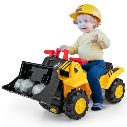 Kids Ride On Bulldozer Toy Truck, Adjustable Bucket, Aged 3+ Years, Yellow Powered Ride On Toys at Gallery Canada