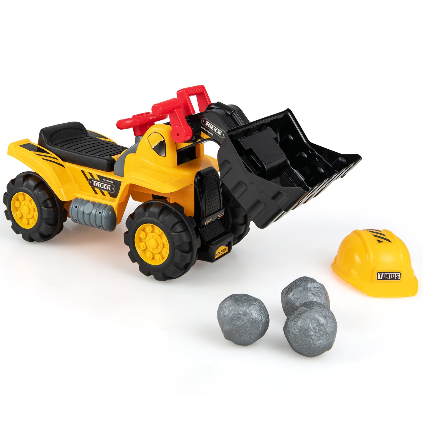 Kids Ride On Bulldozer Toy Truck, Adjustable Bucket, Aged 3+ Years, Yellow Powered Ride On Toys Yellow at Gallery Canada