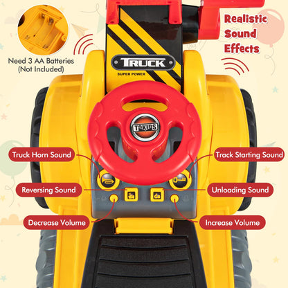 Kids Ride On Bulldozer Toy Truck, Adjustable Bucket, Aged 3+ Years, Yellow Powered Ride On Toys at Gallery Canada