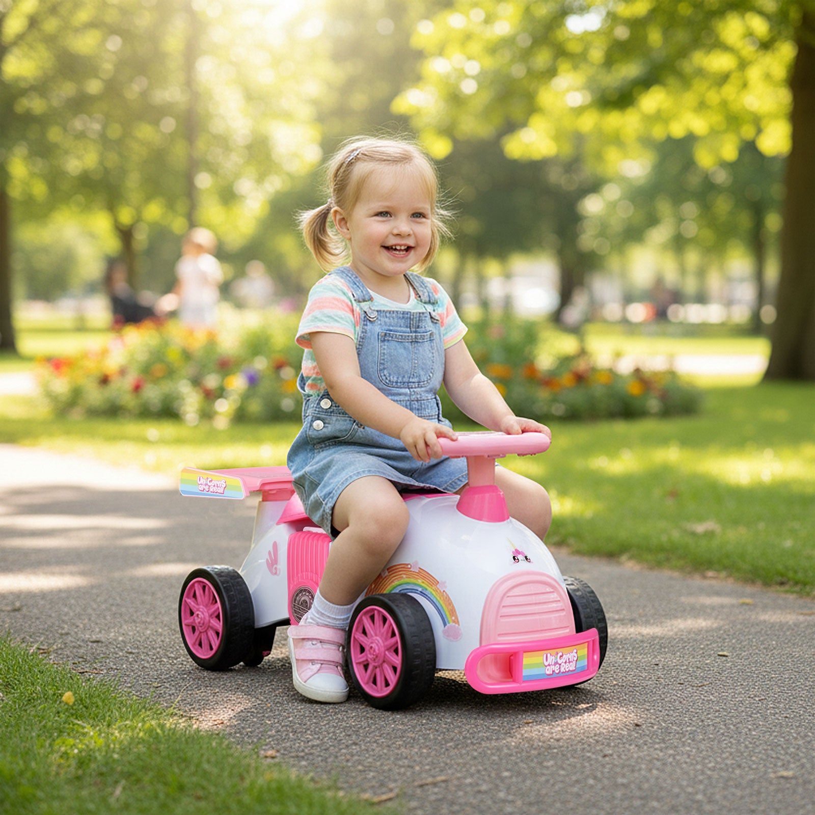 Kids Ride On Car Sliding Toy with Music and Under-Seat Storage, Pink Push & Pedal Ride On Toys at Gallery Canada