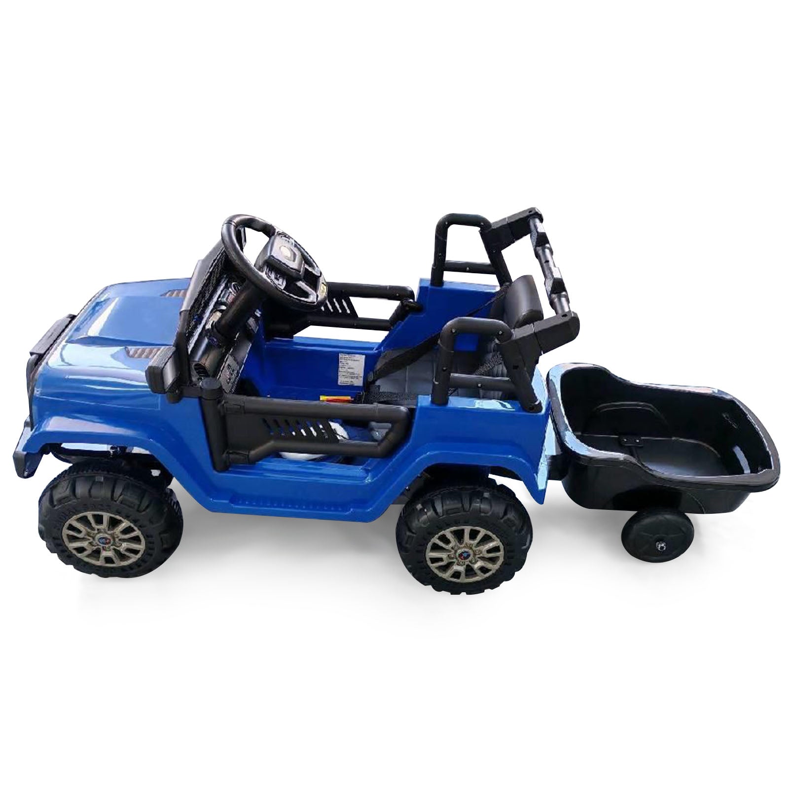 Kids Ride On UTV Car with Detachable Trailer 12V Battery Powered Ride On Truck, Navy Powered Ride On Toys Navy at Gallery Canada