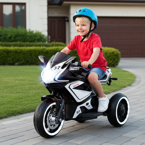 Kids Ride On Motorcycle, 6V Battery Powered, Black