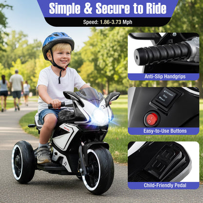 Kids Ride On Motorcycle, 6V Battery Powered, Black