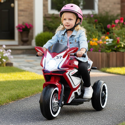 Moto pour Enfants à Monter, Alimentée par Batterie 6V, Rouge