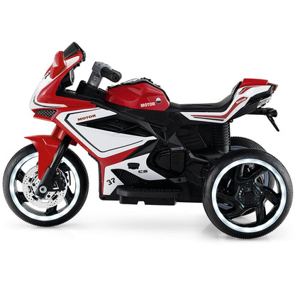 Moto pour Enfants à Monter, Alimentée par Batterie 6V, Rouge