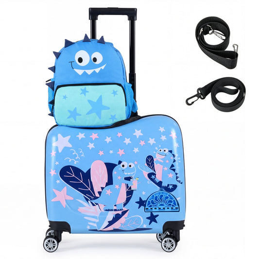 Kids Ride-On Suitcase & Backpack Set, Travel, Blue Kids Luggage Blue at Gallery Canada