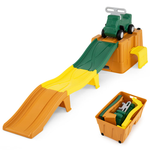 Kids Ride On Toy with Storage Box, Coffee