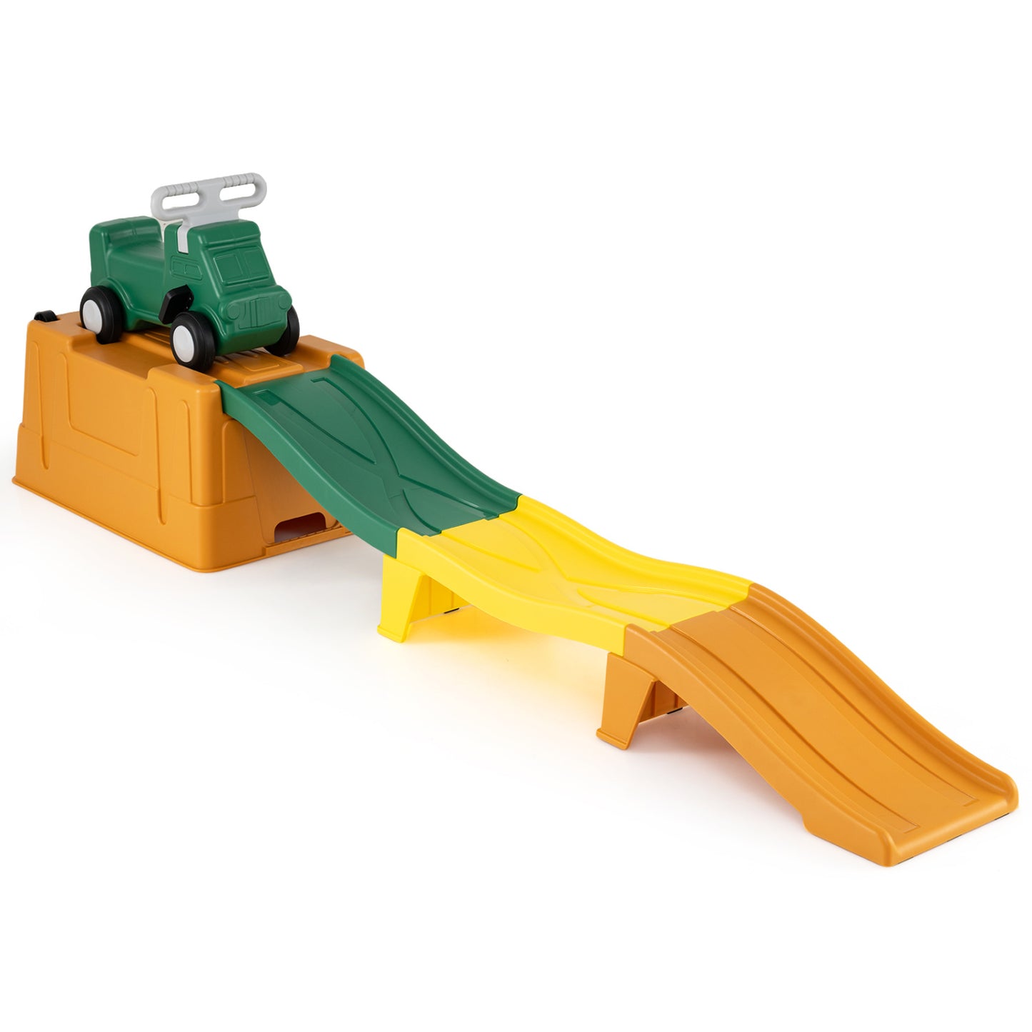 Jouet à chevaucher pour enfants avec coffre de rangement, café