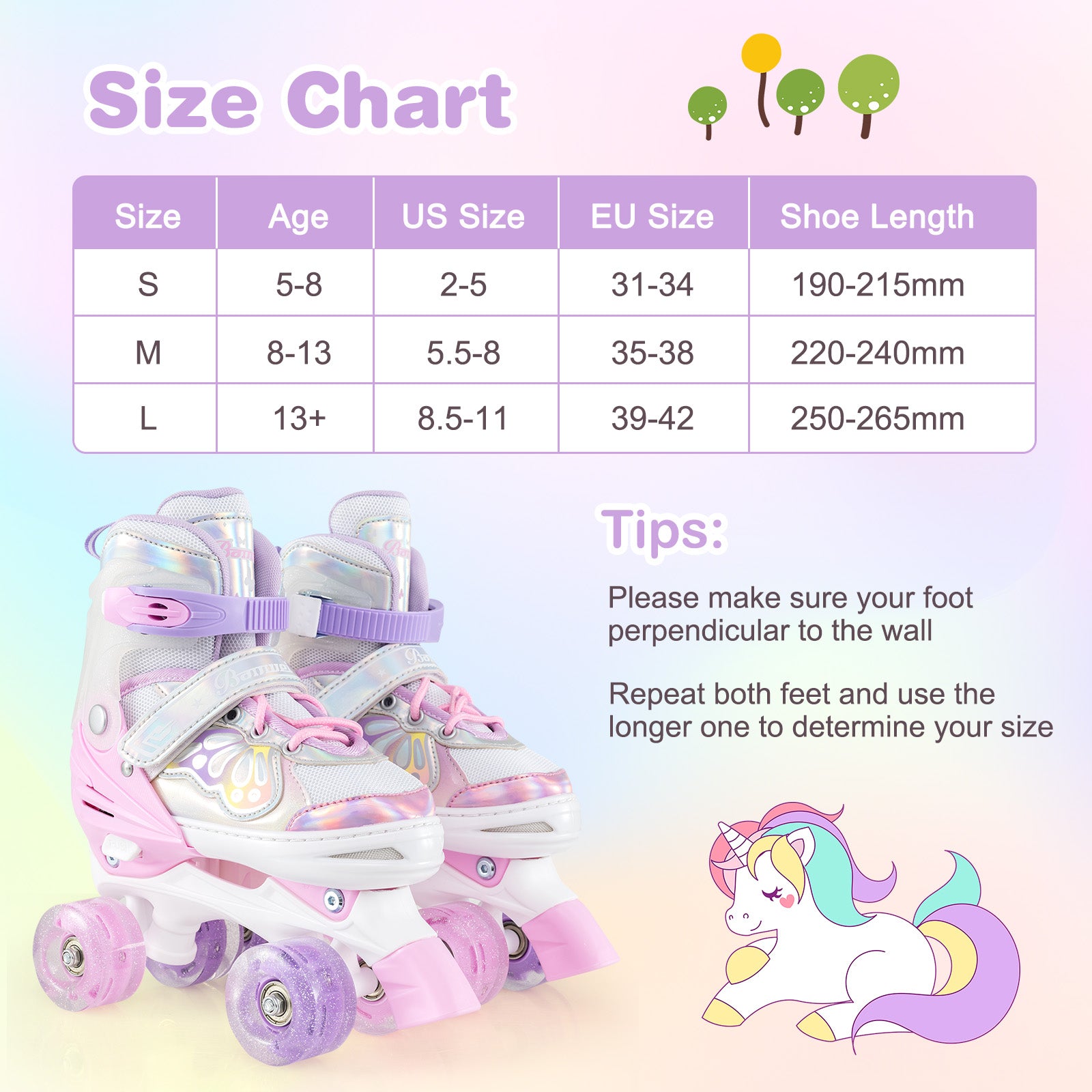 Kids Roller Skates 4 Sizes Adjustable Quad Skates with Light-up Wheels, Pink Toy Sports at Gallery Canada