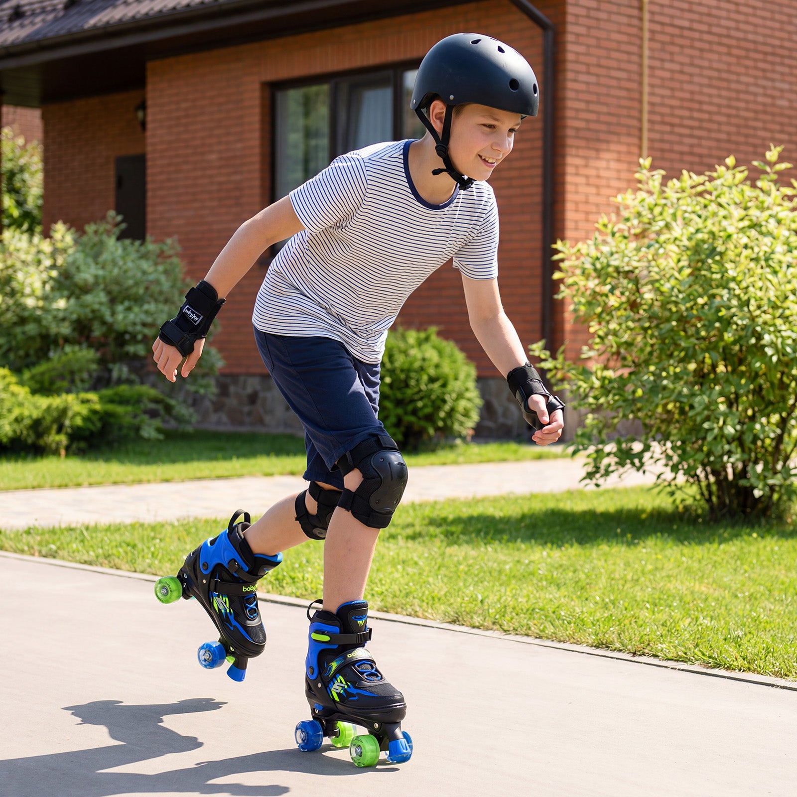 Kids Roller Skates, Adjustable Quad Skates With Light-Up Wheels, Navy Toy Sports at Gallery Canada