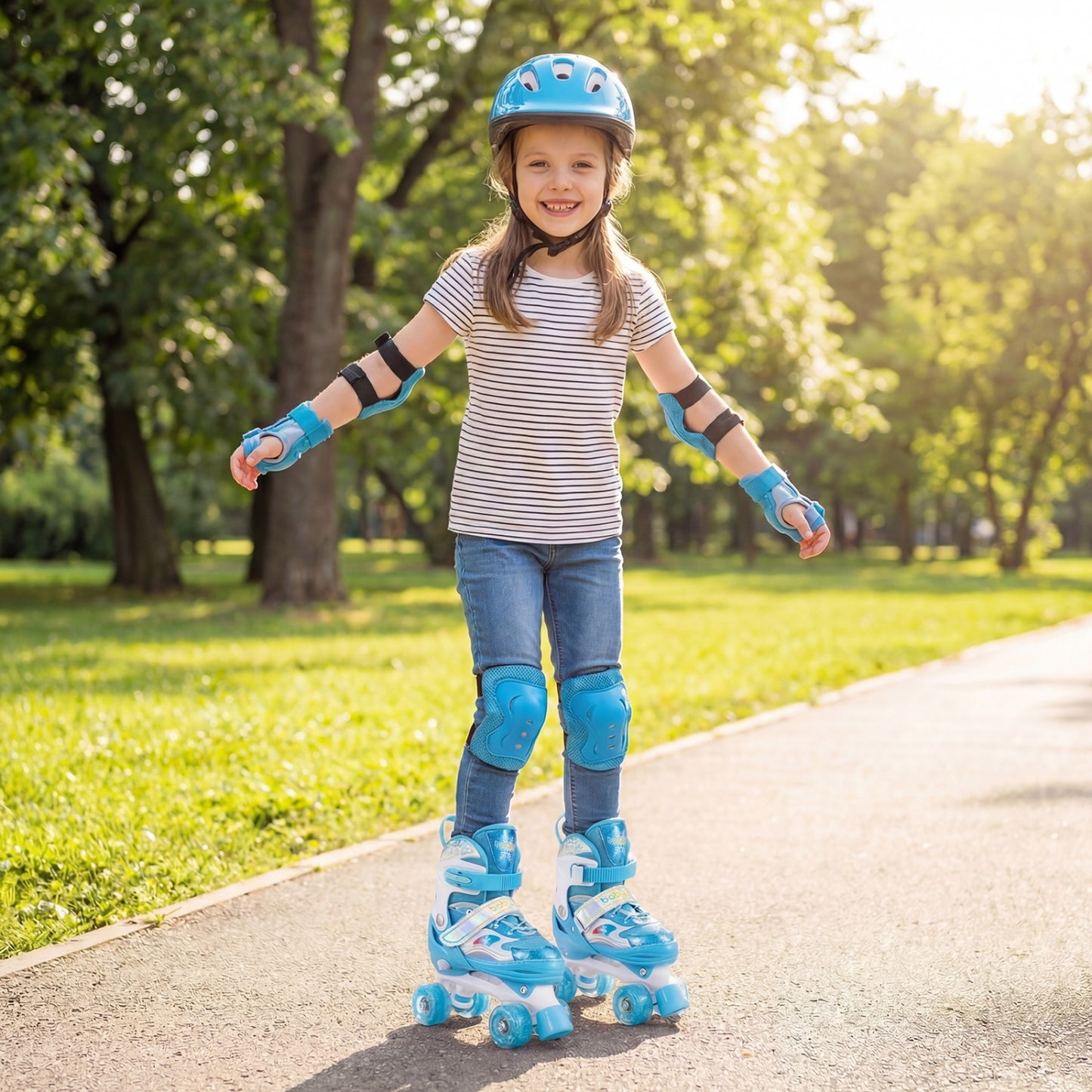 Kids Roller Skates With Light-Up Wheels, Navy Toy Sports at Gallery Canada
